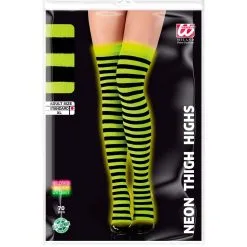 Kniekousen Extra Lang Gestreept, Neon Geel -Cosplaykostuum Winkel wdm 2021 186a 4