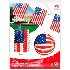 Set Vlaggenlijn, Papieren Bal En Lantaarn USA Independance Day -Cosplaykostuum Winkel wdm 2021 23432 2 1