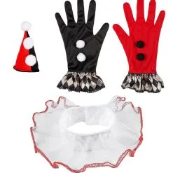 Set Zwart Rode Harlekijn -Cosplaykostuum Winkel wdm 2021 29340 3