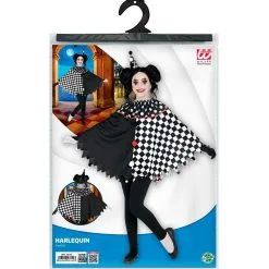 Harlekijn Zwart Wit Poncho Kind Kind -Cosplaykostuum Winkel wdm 2021 4814 5 2
