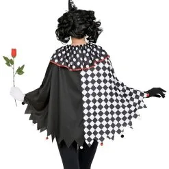 Hariet Harlekijn Zwart Wit Poncho Vrouw -Cosplaykostuum Winkel wdm 2021 481a 3 2