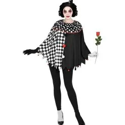 Hariet Harlekijn Zwart Wit Poncho Vrouw -Cosplaykostuum Winkel wdm 2021 481a 4 2