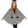 Duizelingwekkende Strepen Poncho Zebra Kind Kind