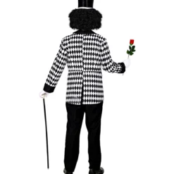 Eenzame Mime Clown Zwart Wit Man -Cosplaykostuum Winkel wdm 2021 4831 3 3