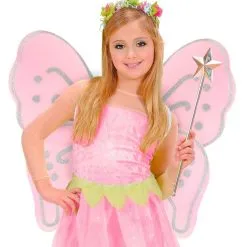 Fantastische Fantasie Vlinder Vleugels Roze Kind