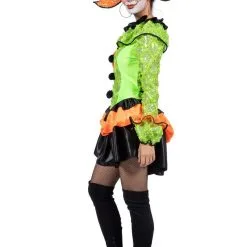 Knal Gekleurde Neon Harlekijn Met Maffe Hoed Vrouw Kostuum -Cosplaykostuum Winkel wlb2019 320391 2 15