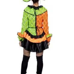 Knal Gekleurde Neon Harlekijn Met Maffe Hoed Vrouw Kostuum -Cosplaykostuum Winkel wlb2019 320391 3 15