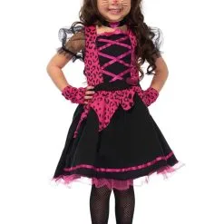 Wonderland Rock-N-Roll Kitty Meisje Kostuum